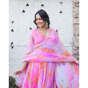 ชุดเซ็ตผ้าชีฟองสีชมพูและหลากสี ไซส์ XS รุ่น Layla - Product Image 1