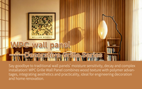 Panneau mural intérieur en WPC imperméable avec décor en bois pour la chambre à coucher, le bureau, le hall, le centre commercial, les projets hôteliers