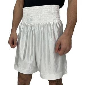 Muay Thai <b>short</b> premium quality satin fabric custom logo breathable lightweight training wear elastic waistband for <b>men</b> women - Product Image 5