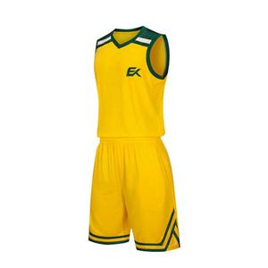Conjunto de Uniforme de Baloncesto Sublimado Personalizado, Camiseta sin Mangas Amarilla y Verde con Pantalones Cortos, Ajuste Regular, Ropa Deportiva para Adultos - Product Image 4