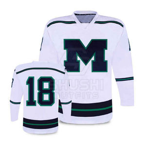 Jersey de hockey sobre hielo de alta calidad, hecho a medida, transpirable y ligero, de poliéster sublimado, para equipo. - Product Image 1