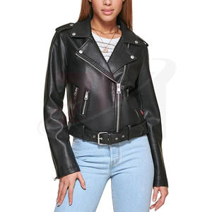 Nouveautés : Vestes en cuir unies personnalisables, élégantes, à manches longues, pour femmes, qualité supérieure, unisexe - Product Image 1