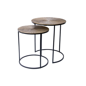 2025 nuevo diseño MARCO DE Metal de alta calidad artesanía india superior estándar mármol superior moderno apilamiento anidamiento muebles para el hogar para - Product Image 3