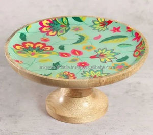 Présentoir à gâteaux en bois de mangue rustique Luxe Artisan Dessert Display pour les fêtes et les mariages Artisanat unique Inde Créations intemporelles - Product Image 1
