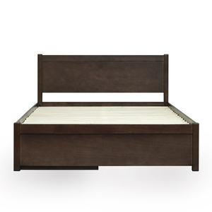 Fábrica OEM/ODM en Vietnam: Cama de madera de caucho con almacenamiento, muebles de dormitorio, cama de madera ecológica y lista para exportación - Product Image 1