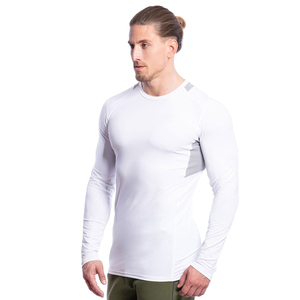 High Elasticity Thermal Men Athletic Long Sleeve <b>Compression</b> T Shirt Sportswear Rash Guard High Quality Polyester/Cotton Quick - Product Image 3