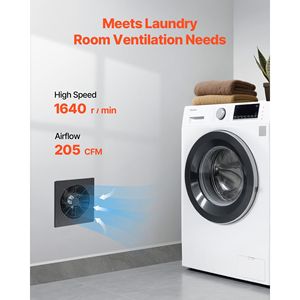 Ventilatore da Parete Silenzioso con Motore AC da 6 Pollici, 205 CFM, Facile Installazione per Bagni - Product Image 5