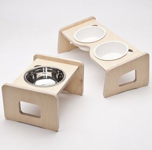 Wooden Dog Food Bowl Lightweight Elevated Pet Feeding <b>Stand</b> for Travel Home and Outdoor Daily Use - Product Image 1
