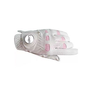 Gants de golf en cuir véritable pour hommes, best-sellers, tissu respirant, logo personnalisé, poignées antidérapantes, légers, ajustement du poignet réglable - Product Image 6