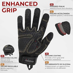 Gants de sport d'extérieur Alpha Racing, à doigts entiers, camouflage, cuir PU, antidérapants, compatibles écran tactile, fermeture auto-agrippante, coupe-vent, unisexe - Product Image 2
