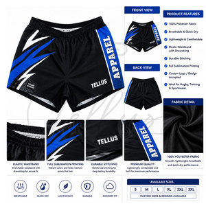 Uniformes d'équipe de rugby sur mesure, maillots de rugby respirants avec shorts pour l'entraînement et les matchs, vêtements de sport, shorts de rugby en gros - Product Image 5