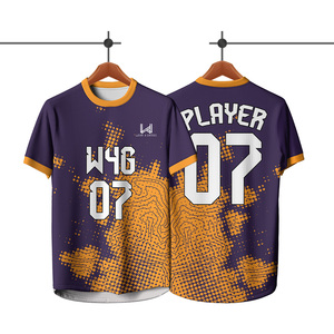 เสื้อฟุตบอลผู้ชาย W4G แบบสั่งทำพิเศษ ผ้าโพลีเอสเตอร์ 100% ระบายอากาศได้ดี แห้งเร็ว แขนสั้น ชุดทีมฟุตบอล - Product Image 4
