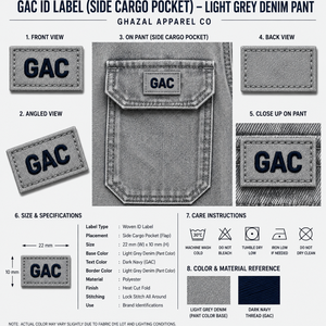 Mens Solid <b>Light</b> Grey Denim Cargo Pants Loose Fit Mid Waist Multi Pocket Casual Washed Utility Jeans - Product Image 6