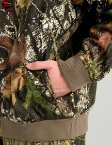 Veste bomber d'hiver camouflage haut de gamme unisexe pour adultes, légère, entièrement zippée, en polyester/coton, coupe-vent, pour la forêt - Product Image 2