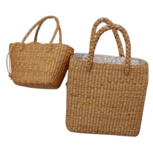 Sac à vin en jacinthe d'eau tissé à la main : Sac de pique-nique isotherme pour 3 bouteilles - Product Image 1