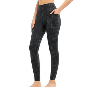 TAYUMA INDUSTRIES Leggings pour femmes à taille haute, longueur cheville, coupe ajustée, respirants, antibactériens, design vintage personnalisé, faible MOQ - Product Image 1