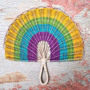 Oferta increíble: abanicos de ratán hechos a mano, decoraciones de lujo para colgar en la pared, abanicos artísticos al por mayor - Product Image 5