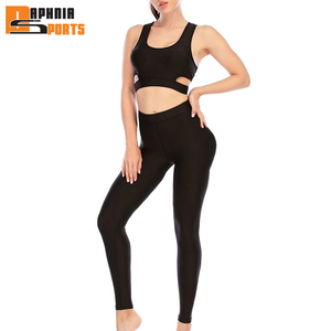 Última Colección de Conjuntos de Yoga para Mujer de Alta Calidad, Color Liso Teñido, Spandex/Nylon Transpirable, Ecológico, Elástico en Cuatro Direcciones - Product Image 2