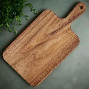 Planche à découper en bois pour la cuisine, surface en bois naturel durable pour couper les légumes, les fruits, la viande et le pain - Product Image 3