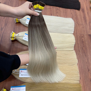 Prix de gros paquet de cheveux bruts raides colorés 100% extensions de cheveux en vrac humains pas d'enchevêtrement pas de perte Super soyeux et Smoothy - Product Image 1