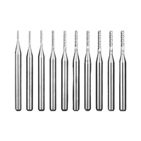 Fraise à gravure Bartu 1/8'' en carbure de tungstène massif revêtu de TiN, 4 dents, pour routeur CNC et machine à PCB, HRC62, longueur 4,5 mm