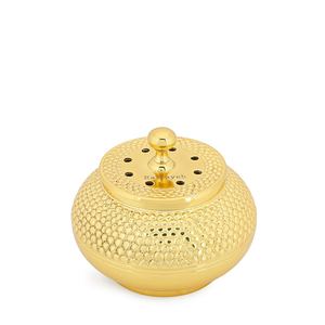 Quemador de Incienso de Lujo Dorado, Porta Incienso Árabe de Metal, Mabkhara Tradicional, Decoración para el Hogar con Fragancia - Product Image 1