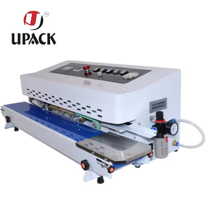 Selladora de Banda Horizontal Continua Automática UPACKPC-1100 con Impresora de Inyección de Tinta para Fecha de Caducidad y Código QR + Transportador |   Sellador de Bolsas de Plástico - Product Image 3
