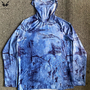 เสื้อฮู้ดตกปลาขายส่งพร้อมหน้ากากในตัว ป้องกันแสงแดด UPF 50+ ระบายอากาศได้ดี เสื้อผ้ากีฬากลางแจ้งสำหรับตกปลา - Product Image 3