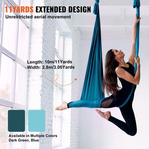 Kit Altalena Yoga Aereo in Seta da 11 Iarde, Tessuto in Nylon 100gsm, Kit Completo di Attrezzature per Montaggio Facile, Amaca Yoga Aereo - Product Image 4