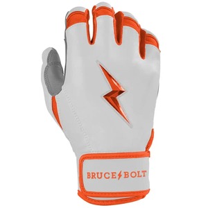 Wholesale Custom Made Design Bruce <b>Bolt</b> Black Leather Durable Breathable Batting Gloves Padded <b>Hook</b> Loop Closure Unisex Adult - Product Image 4