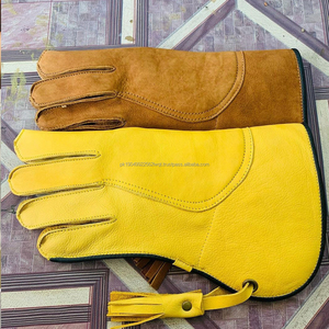 Venta al por mayor Personalizar calidad superior Falconry Hawking doble cuero suave Guante de cuero de doble capa - Product Image 3