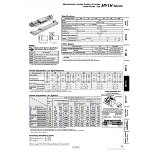 Pièces pneumatiques mécaniquement articulées de cylindre sans tige de MY1H25G-350Z pneumatique de SMC - Product Image 1
