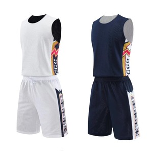 ชุดเสื้อบาสเก็ตบอลแบบกลับด้านได้ ปรับแต่งได้ตามต้องการ ชุดยูนิฟอร์มบาสเก็ตบอลสองด้าน สำหรับผู้ชาย ไซส์ใหญ่พิเศษ 6XL - Product Image 2