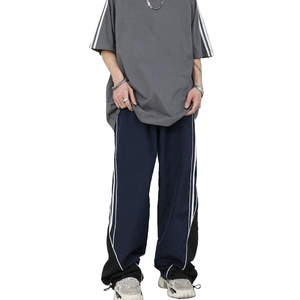 Pantalon de survêtement coupe-vent en nylon personnalisé pour hommes, taille élastique, taille mi-haute, options de logo personnalisé, vente en gros - Product Image 3