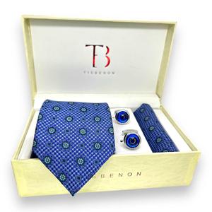 Corbata de seda clásica azul - Product Image 3