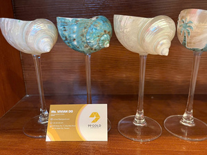 Gold Seashell Red Wine Glass Reusable Eco-Friendly Martini Cup Polished Glass Bar Wedding Decoration Ocean Style Seashell Glass - Product Image 3