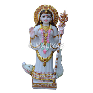 Escultura de Mármol Khodiyar Mata |   Murti de Mármol Hecho a Mano Khodiyar Maa – MALIYAS - Product Image 1