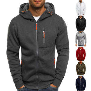 Chaqueta de Forro Polar de Alta Calidad para Hombre, Cortavientos Informal, Chaqueta de Moda con Logotipo Personalizado, Sudadera con Capucha para Fitness - Product Image 1