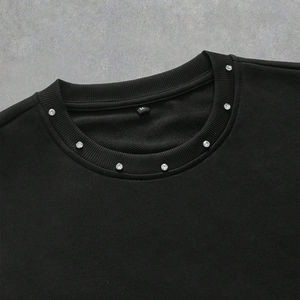 T-shirt personnalisé pour homme en coton 100% avec strass, motif, col rond, décontracté, manches courtes, ample, respirant, de qualité supérieure - Product Image 5
