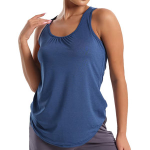Hot Sale Short Women's Sporty Tank Tops Quick Dry Breathable with Front Logo and Custom Colors - Product Image 1