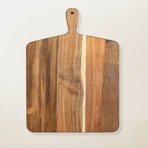Natural Solid Hardwood <b>Wooden</b> Cutting Board <b>Wooden</b> <b>Blocks</b> Rectangle Shape With Handle Natural Wood Grain Pattern Chopping Board - Product Image 4