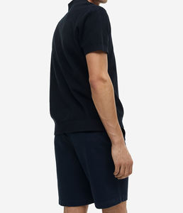 Short en jean déchiré pour homme, longueur genou, coupe slim, fermeture éclair, bleu uni, avec logo - Product Image 5