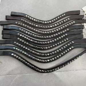 Diadema de Cuero con Cristales y Pedrería Curvada Personalizable de Lujo para Caballo, Accesorio de Brida Ecuestre, Equipo de Montura ADIBA OVERSEAS - Product Image 6