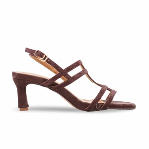 Women's Brown Wedge Sandals Cross <b>Strap</b> Ankle <b>Buckle</b> Heeled for on Summer Dress Shoes Insight International Made in Pakistan - Product Image 4