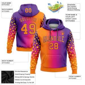 เสื้อฮู้ดดี้ผู้ชายแบบกำหนดเอง พิมพ์ลายชื่อและหมายเลขด้วยเทคนิค Sublimation สีไล่ระดับลายดาว ดีไซน์ลำลองสำหรับฤดูใบไม้ร่วง ผู้ผลิต OEM - Product Image 6