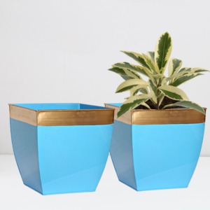 Pot de plante en métal minimaliste, jardinière en fer pour plantes d'intérieur, bureau, salon, balcon, décoration - Product Image 4