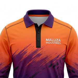 Mens Custom <b>Long</b> <b>Sleeve</b> Golf <b>Polo</b> <b>Shirt</b> Breathable Stretch Athletic Performance Jersey Collared <b>Shirt</b> Factory Direct - Product Image 3