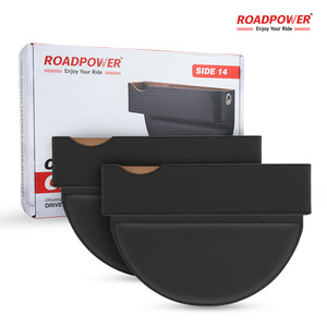 ROADPOWER (RP-Side-14) Leather Car <b>Seat</b> Organizer 2 Pack, Side <b>Storage</b> Box For Phone And Essentials, Clutter Free Universal Fit - Product Image 2