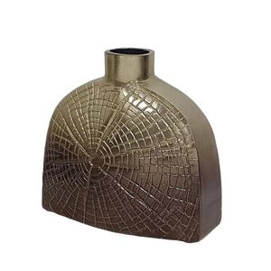 Florero de aluminio sólido hecho a mano, pantalla antideslizante, jarrón de estilo europeo, artesanías de Metal, floreros y maceta, decoración del hogar - Product Image 1