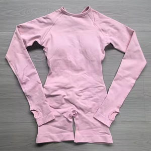 Combinaison de yoga pour femme, taille haute, vert uni, bretelles spaghetti, effet ventre plat, longueur intégrale, séchage rapide, haute extensibilité - Product Image 3